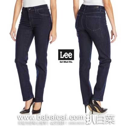 LEE 李牌 Classic-Fit Monroe 女式纯棉直筒牛仔裤 原价$52，现3.4折售价$17.94，史低