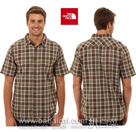 6PM：THE NORTH FACE 乐斯菲斯 Bossworth男式短袖速干衬衫 原价$55，现4.1折售价$22.99