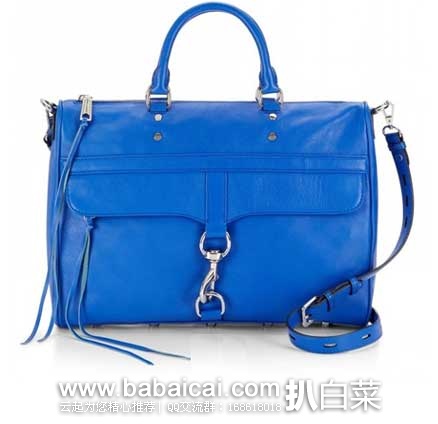 Rebecca Minkoff瑞贝卡·明可弗 女款大号真皮单肩手提包(原价5,现4.7折8.5),公码8折后实付2.8