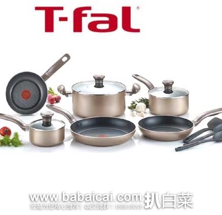 T-fal 法国特福 带火红点不粘锅12件套 原价$129.99，现5折售价$65.99
