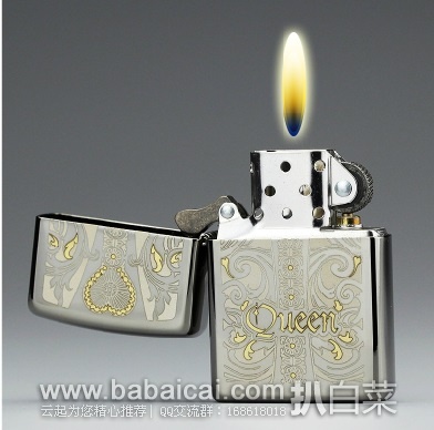 Zippo 芝宝 Black Ice Queen黑冰女王 雕花 防风打火机 原价,现新低.67,直邮无税,运费仅jpg.49