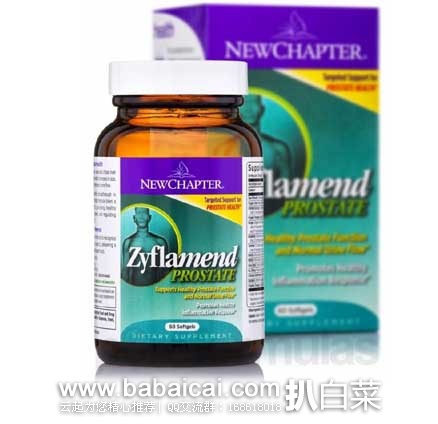 New Chapter 新章 Zyflamend 锯棕榈 前列腺保健营养素胶囊60粒 原价$44.95，现4.7折售价$21.35