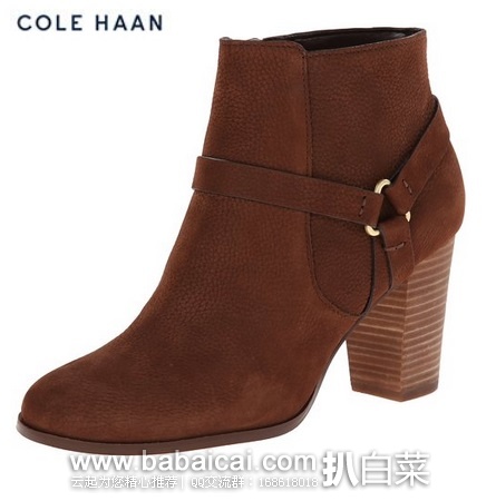 反季囤白菜~Cole Haan 可汗 Calixta 女士粗跟短靴 原价$139，现史低$47.85，直邮无税，运费仅$7.27