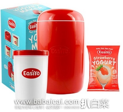 亚马逊中国：新西兰原装进口 Easiyo 易极优酸奶机 加送1袋酸奶粉 原价￥￥247