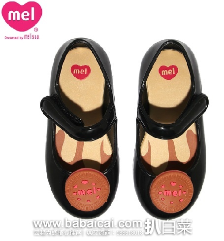 Mini Melissa 梅丽莎 饼干造型魔术贴款儿童果冻鞋,公码8折,到手¥198