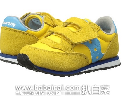 Saucony 索康尼经典 JAZZ 舒适缓震透气 复古男童女童休闲鞋/运动鞋魔术贴款 原价$36 现多色$16.58或18.04 Saucony 索康尼经典 JAZZ 舒适缓震透气 复古男童女童休闲鞋/运动鞋魔术贴款 原价 现多色.58或18.04