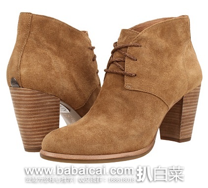 6PM:UGG 女士真皮粗跟踝靴 原价5,现3.8折历史低价.99,到手¥545