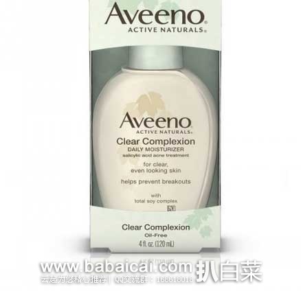 Aveeno 艾维诺 大豆抗痘保湿乳液120ml(原价$22.41，现5.5折$12.49)，下单8折后实付$9.99