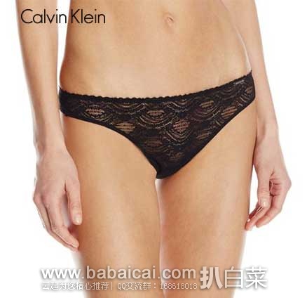 Calvin Klein Delicate 系列 性感全蕾丝T-Back  女士内裤 原价$24，现2.3折售价$5.74