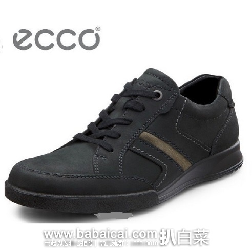 德国亚马逊：ECCO 爱步 休闲系带男鞋原价120欧，现59.95欧，结账直邮退税后含运费和关税到手￥595