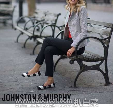 6PM：Johnston & Murphy Riley女士时尚复古帆布平底鞋 原价$188，现2.1折售价$39.99
