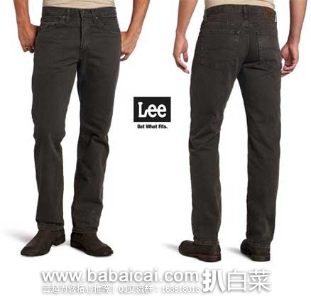 Lee 李牌 男士 经典款纯棉 直筒牛仔裤 (原价,现3.5折售价.74),公码8折后实付.59