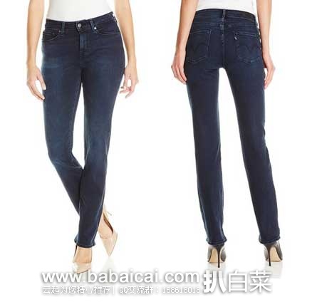 Levi's 李维斯 女士经典款修身直筒牛仔裤(原价,现5.2折.28),公码8折后实付.62