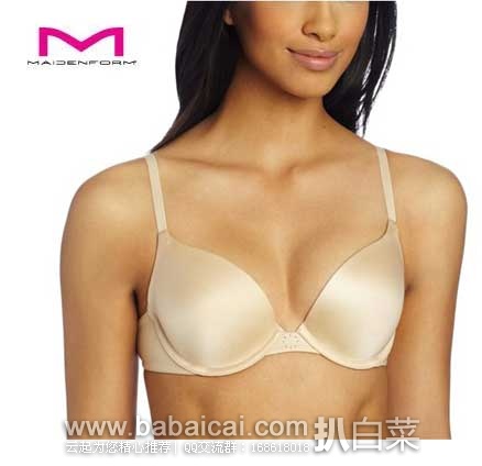 Maidenform 媚登峰 女士 Custom Lift Tailored Satin光面无痕Bra  原价$33，现5.7折售价$18.84