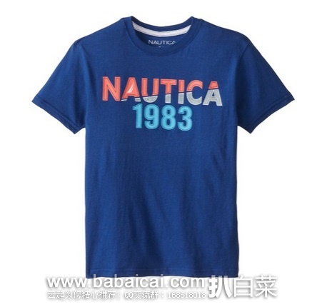 Nautica 诺帝卡 大男孩 短袖T恤衫 原价$23，现特价$7.99，直邮无税，运费仅$2.43