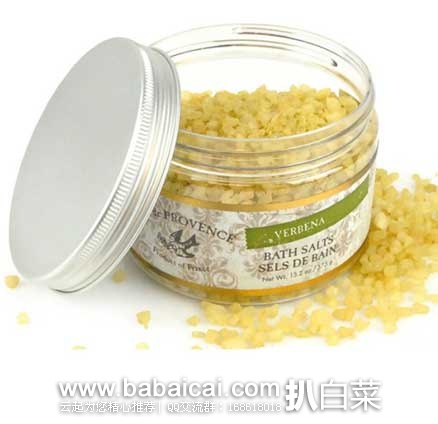 Pre De Provence 普罗旺斯 马鞭草味浴盐375g装（原价$40.5，现2.5折售价$9.99）,优惠券折后$7.99
