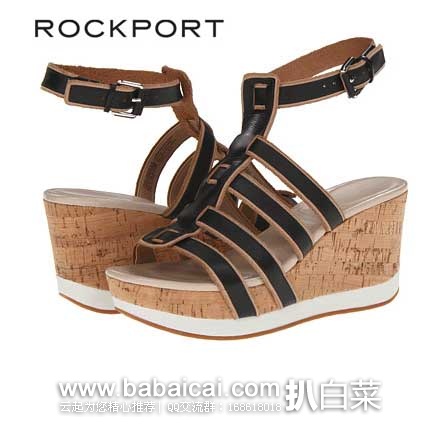 6PM: Rockport 乐步 女款 复古坡跟凉鞋 原价$130，现3.8折售价$48.99