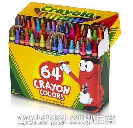 Crayola 绘儿乐 64色童趣蜡笔52-0064   原价$9.99，现特价$2.99