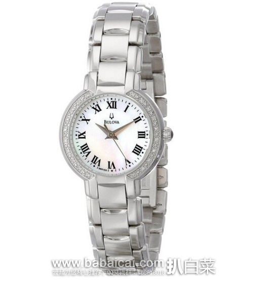 Bulova 宝路华 96R159 女士镶钻手表 原价$425，现新低$107.28，直邮含税到手约￥816