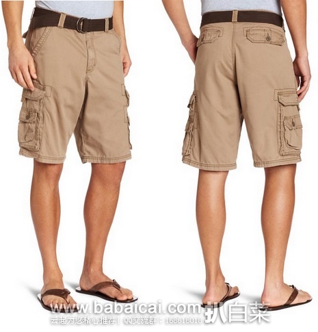 Lee 李牌 Dungarees 男式工装短裤 原价$58，现$22.9，公码8折后新低$18.32