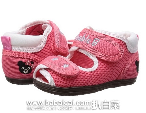 日本亚马逊:2015新款 Mikihouse小兔小熊图案宝宝凉鞋特价7020日元,公码8折5616日元(RMB¥282)