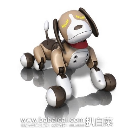 Zoomer Interactive Puppy 智能声控互动机器狗 原价$100,现历史低价$68.54,直邮无税