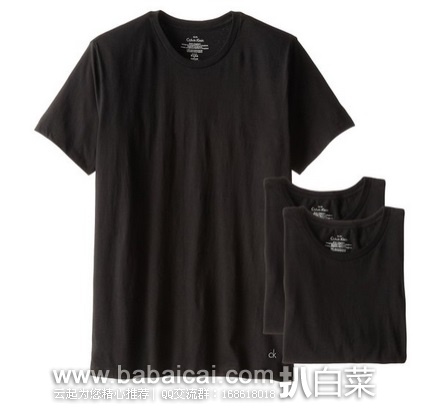 Calvin Klein 男士经典圆领短袖T恤3件装 原价$40,现$26.66,直邮无税,运费仅$4