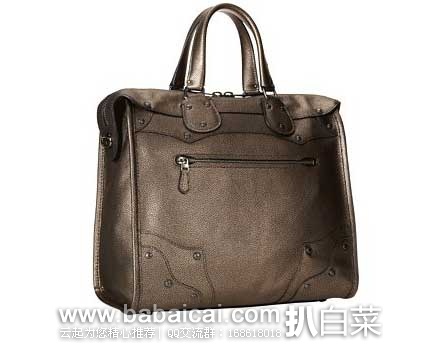 6PM:Coach 寇驰 Metallic Elvated Rhyder 33 女士真皮荔枝纹邮差包 原价0,现5折售价4.99