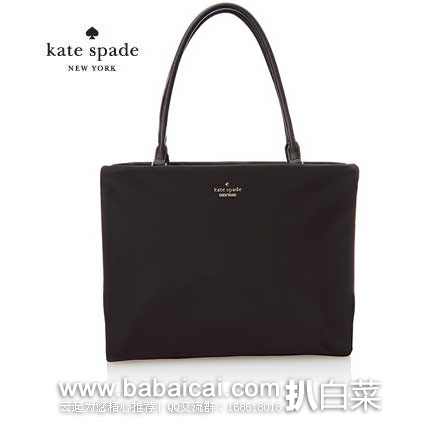 Kate Spade 凯特丝蓓 PHOEBE系列 女款 高端黑色尼龙单肩手袋包 原价8,现6折售价4.8