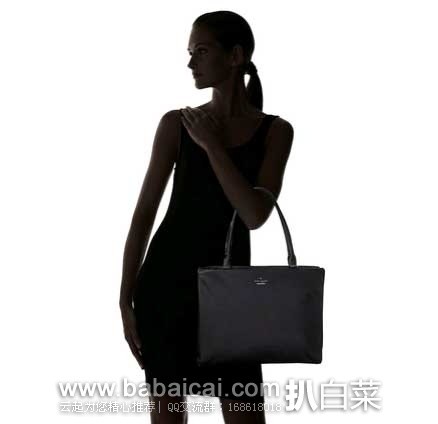Kate Spade 凯特丝蓓 PHOEBE系列 女款 高端黑色尼龙单肩手袋包 原价8,现6折售价4.8