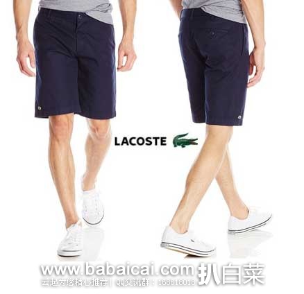 Lacoste 法国鳄鱼 Twill Classic Fit 男式纯棉休闲短裤(原价,现售价.99),公码8折后实付.99