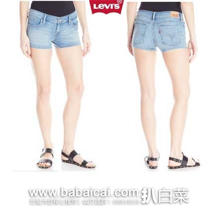Levis 李维斯 Juniors Shortie 女式 牛仔超短裤  原价$38，现32码3折售价$11.52