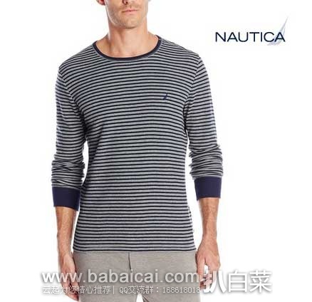 Nautica 诺帝卡 男式长袖T恤  原价，现2.9折售价.99