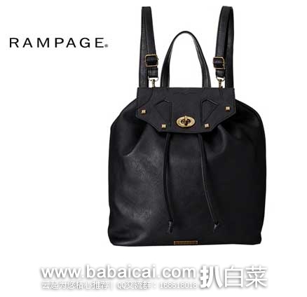 6PM：Rampage兰沛琪 女款 时尚金属铆钉背包 原价$98，现2.2折售价$21.99