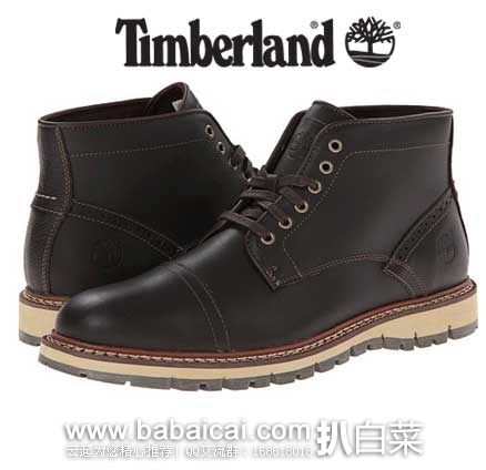 6PM：Timberland  男士真皮系带休闲靴 原价$170，现64折售价$68