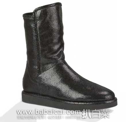 6PM:超值!UGG Collection 女士 高端短筒时尚荔枝纹真皮 休闲靴 原价高达0,现3.5折售价7.5