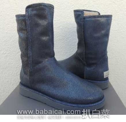 6PM:超值!UGG Collection 女士 高端短筒时尚荔枝纹真皮 休闲靴 原价高达0,现3.5折售价7.5