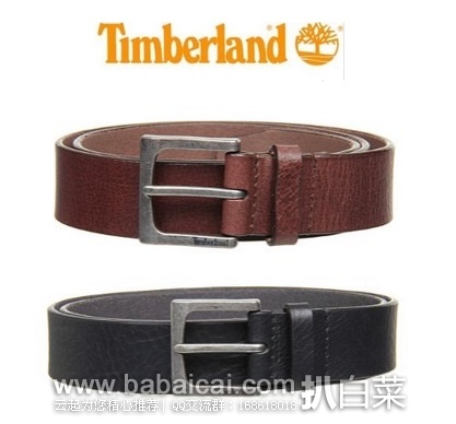 6pm:Timberland 天木兰 男士真皮腰带 原价$52,现新低$14.99