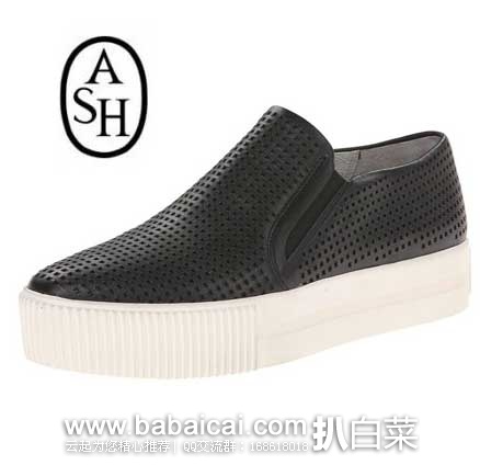 Ash 艾熙 女款 Kurt时尚 真皮厚底一脚蹬 原价5,现3.6折售价.26