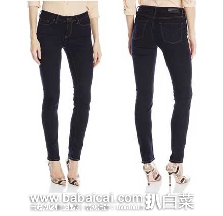 Calvin Klein Jeans Ultimate 女款 深色小脚紧身牛仔裤 原价$69.5，现3.8折售价$26.71