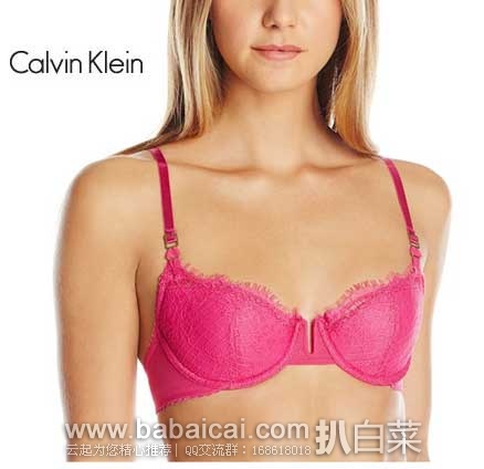 Calvin Klein Eyelash Chantily Balconnet 女式文胸  原价$46，现4.2折售价$19.48
