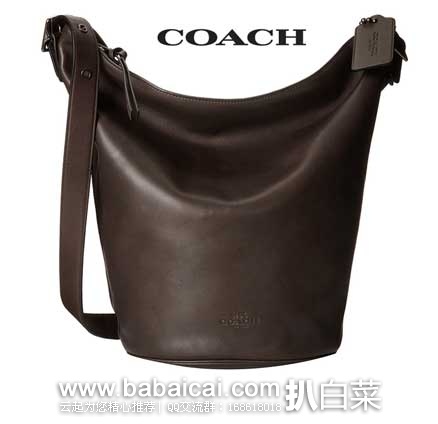 6PM：COACH 蔻驰 Bleecker Soft Port Duffle经典大号 真皮水桶包 （原价$358，现售价$199.99）