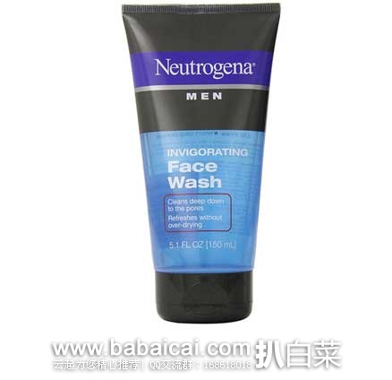Neutrogena 露得清  Invigorating Face Wash男士活力洁面啫喱  原价$10，现售价$3.88