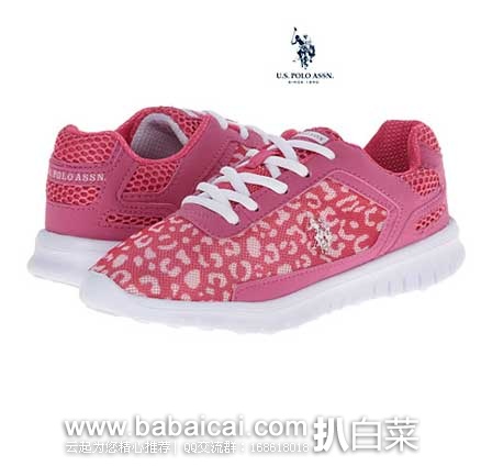 6PM：U.S. POLO ASSN. Karla女童运动休闲鞋  原价$29.99，现3折售价$9
