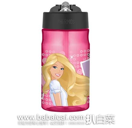 Thermos 膳魔师 Tritan 芭比儿童吸管水杯 现4.5折售价.99,史低价!