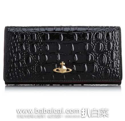 日本亚马逊:Vivienne Westwood 西太后 小牛皮鳄鱼纹 长款钱包 现7.6折售价16800日元,超低