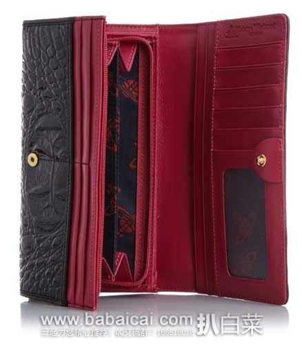 日本亚马逊:Vivienne Westwood 西太后 小牛皮鳄鱼纹 长款钱包 现7.6折售价16800日元,超低