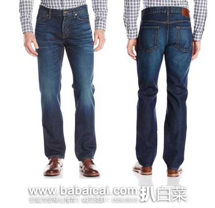 7 For All Mankind Classic 7牌 男式 纯棉直筒牛仔裤  原价$218，现2.2折售价$50.03