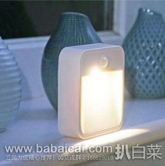 亚马逊中国：Mr.Beams 布朗先生 MB723 智能感应LED小夜灯 3只装 特价￥119-10=￥109包邮，合￥36/只，比海淘便宜！