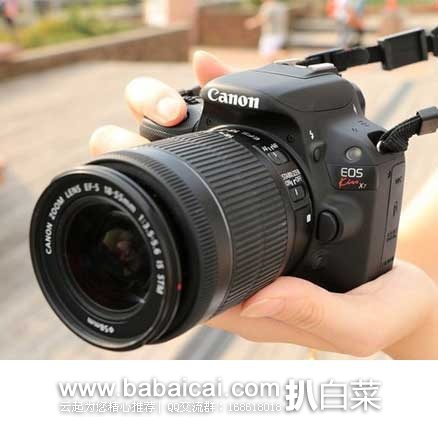 苏宁易购：Canon 佳能 EOS Kiss X7 黑色单反套装 （带有EF-S18-55mm镜头） 现售价￥2366